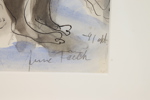 Arne Fälth, blandteknik på papper, signerad, oktober 1991.