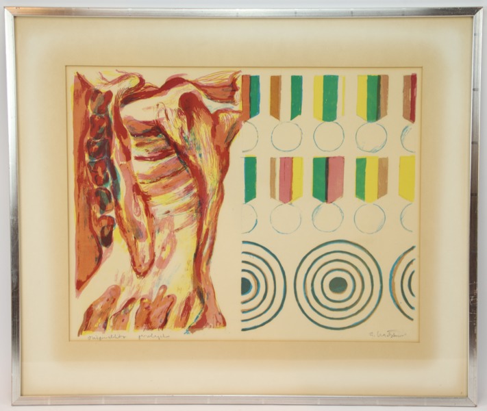Gerhard Nordström, originallitografi, provtryck, signerad.