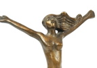 Stig Blomberg, "Fritidsflickan", skulptur, patinerad brons, monogramsignerad SB.