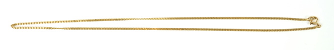 Halslänk, manglad, 18K guld.