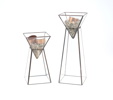 Ljuslyktor, 2 st, glas/metall, Smith´s Konsthantverk.