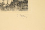 Axel Tallberg, "Boxer", etsning, signerad.