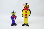 Figuriner, clowner, 2 st, glas, RBA Olofström.