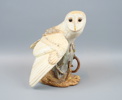 Figurin, kattuggla, porslin, Franklin Mint.