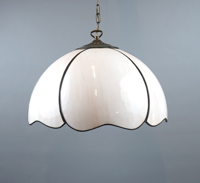 Taklampa, glas/metall.