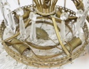 Takkrona, 4 st ljuspunkter, mässing/glas.