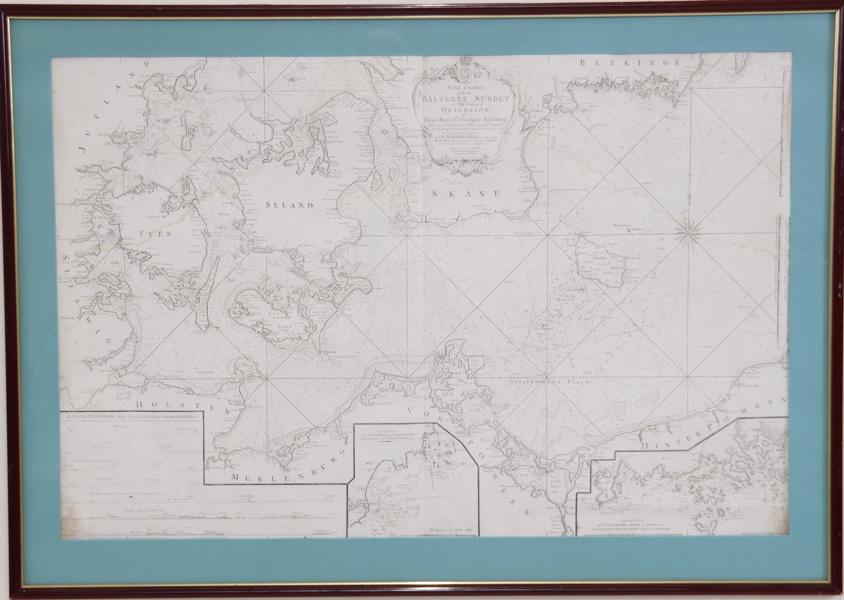 Karta, "Pass Charta öfver Bälterne, Sundet och S.W.stra delen af Östersjön",1789.