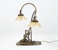 Bordslampa, glas/mässing, samtida, Lyktan.