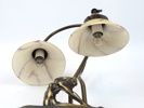 Bordslampa, glas/mässing, samtida, Lyktan.