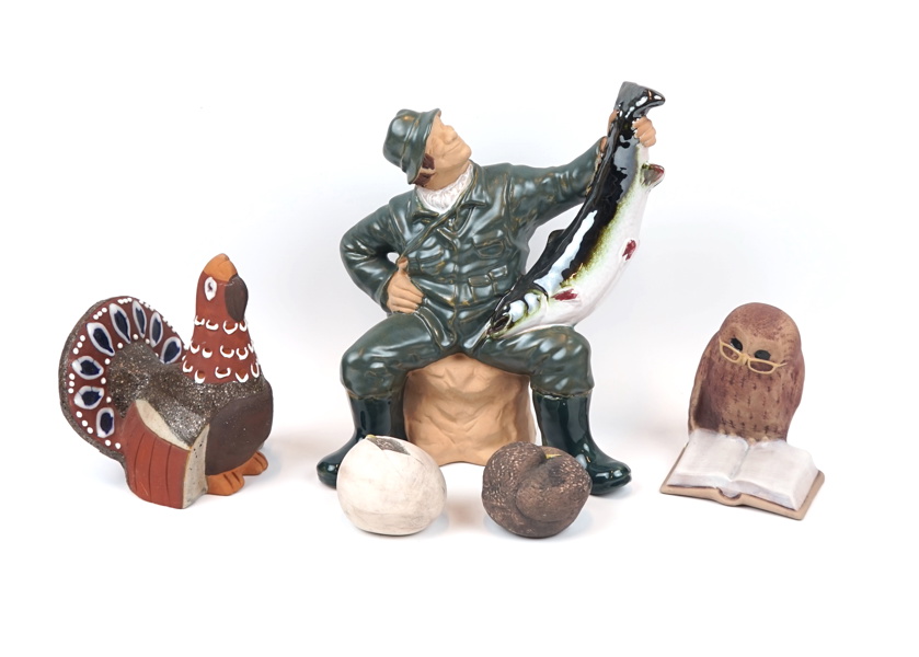 Figuriner, 5 st, keramik, bl.a Jie.