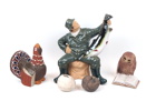 Figuriner, 5 st, keramik, bl.a Jie.