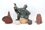 Figuriner, 5 st, keramik, bl.a Jie.