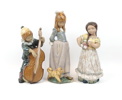 Figuriner, 3 st, keramik, Spanien, bl.a Lladro.