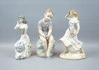 Figuriner, 3 st, porslin, bl.a Zaphir.