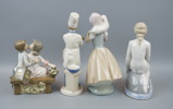 Figuriner, 4 st, porslin.
