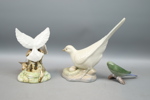 Figuriner, fåglar, 3 st, porslin, bl.a Bing & Gröndahl.