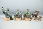 Figuriner, 5 st, keramik, Jie.