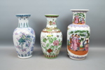 Vaser, 3 st, porslin, Asien.