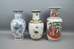 Vaser, 3 st, porslin, Asien.