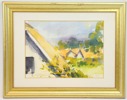 Torsten Erasmie, "Ateljeutsikt, Vik", akvarell, signerad, 1992.