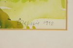 Torsten Erasmie, "Ateljeutsikt, Vik", akvarell, signerad, 1992.