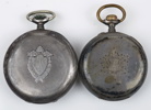 Fickur, 2 st, silver 800, bl.a Omega.