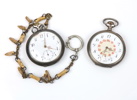 Fickur, 2 st, silver 800, bl.a Omega.