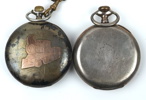 Fickur, 2 st, silver 800, bl.a Omega.