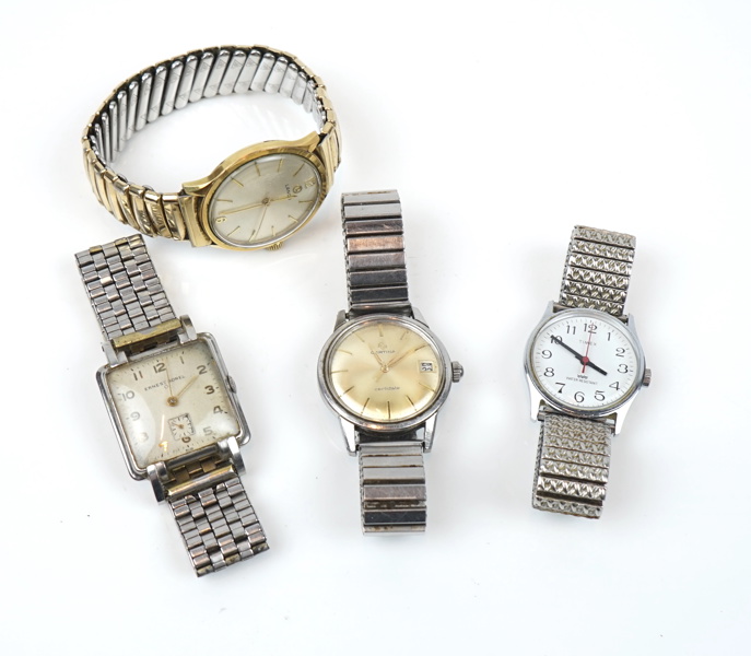 Armbandsur, 4 st, bl.a Certina och Timex.