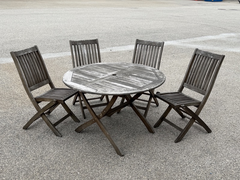 Trädgårdsgrupp, 5 delar, teak. Brafab.