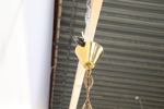 Takkrona, 5 ljuspunkter, metall/glas.