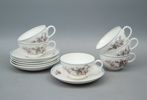 Kaffeservis, 6 delar, porslin, Rörstrand, 1800/1900-tal.