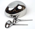 Helle Damkjär, skål och saladsbestick, 3 delar, rostfritt stål, ''Bloom'', Georg Jensen.