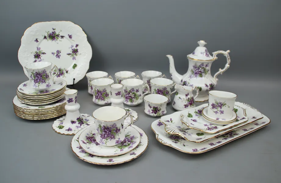 Kaffeservis, 27 delar, porslin, "Victorian Violets", Hammersby.