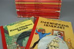 Tintin, serieralbum, 25 st, samt "Kobrornas Dal, Johan, Lotta och Jockos Äventyr", Hergé.