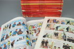 Tintin, serieralbum, 25 st, samt "Kobrornas Dal, Johan, Lotta och Jockos Äventyr", Hergé.