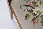 Bord samt stolar, 5 delar, mahogny/textil, gustaviansk stil.