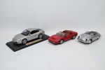Samlarbilar, 8 st, metall, Porsche och Ferrari.