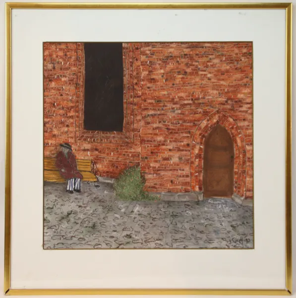 Jennifer Saxell, blandteknik, signerad, 1992.