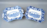 Karotter, 2 st, flintgods, ''Skånska slott'', Rörstrand.