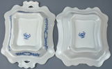 Karotter, 2 st, flintgods, ''Skånska slott'', Rörstrand.