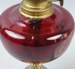 Fotogenlampa, glas/mässing.