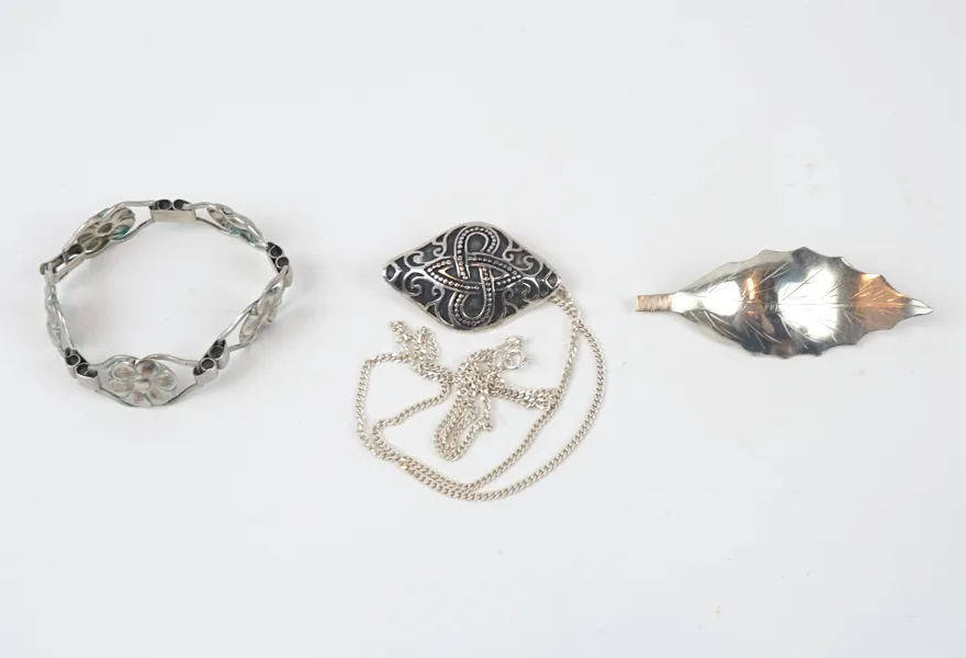 Smycken, 3 delar, silver.