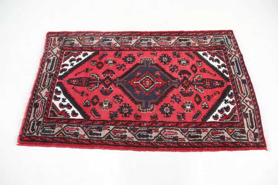 Matta, orientalisk, handknuten, ull.