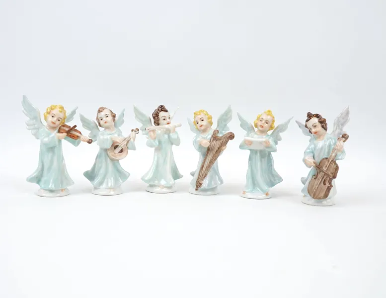 Änglar, orkester, 6 delar, porslin.
