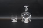 Kanna, karaff m.m, 10 delar, glas, bl.a Krosno.