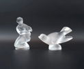 Figuriner, 2 st, glas, Lalique, Paris.