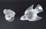 Figuriner, 2 st, glas, Lalique, Paris.