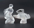 Figuriner, 2 st, glas, Lalique, Paris.