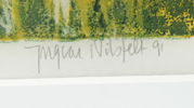 Ingvar Nibfelt, ''Sommar'', färgträsnitt nr 13/40, signerad, 1991.